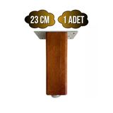 Kale Ayarlı Ahşap Ayak Mobilya Masa Ve Dolap Ayağı(Ceviz)(Kayın/Gürgen Ağacı) Ceviz 23Cm 23Cm - 1 Adet