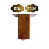 Kale Ayarlı Ahşap Ayak Mobilya Masa Ve Dolap Ayağı(Ceviz)(Kayın/Gürgen Ağacı) Ceviz 8Cm 8Cm - 2 Adet