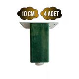 Kale Ayarlı Ahşap Ayak Mobilya Masa Ve Dolap Ayağı(Yeşil)(Kayın/Gürgen Ağacı) Yeşil 10Cm 10Cm - 4 Adet