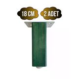 Kale Ayarlı Ahşap Ayak Mobilya Masa Ve Dolap Ayağı(Yeşil)(Kayın/Gürgen Ağacı) Yeşil 18Cm 18Cm - 2 Adet