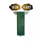 Kale Ayarlı Ahşap Ayak Mobilya Masa Ve Dolap Ayağı(Yeşil)(Kayın/Gürgen Ağacı) Yeşil 18Cm 18Cm - 4 Adet