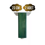 Kale Ayarlı Ahşap Ayak Mobilya Masa Ve Dolap Ayağı(Yeşil)(Kayın/Gürgen Ağacı) Yeşil 23Cm 23Cm - 2 Adet