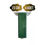 Kale Ayarlı Ahşap Ayak Mobilya Masa Ve Dolap Ayağı(Yeşil)(Kayın/Gürgen Ağacı) Yeşil 23Cm 23Cm - 4 Adet