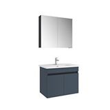 Kale Banyo Ritim 80 Cm Banyo Dolabi Seti Antrasit.