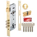 Kale BİLYALI SİLİNDİRLİ DAİRE KİLİDİ ROZET 45 MM SARI 1