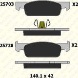 Kale Disk Fren Balatası Ön Renault Clıo Iv 12 > Symbol-Iı 08> Sandero-Iı 12> Twıngo-Iıı 14> / Dacıa Logan 13 > Ince Tıp (1 Tk )
