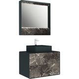 Kale Edge 80 cm Antrasit-Mocha Perla Lavabo Hariç Banyo Dolabı Takımı