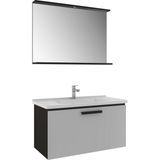 Kale Gris 100 cm Banyo Dolabı Takımı