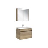 Kale Idea 2.0 80 cm Tek Çekmeceli Set Pasifik A (Lavabo Dolabı + Aynalı Dolap)