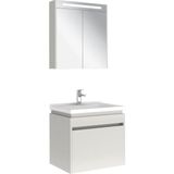 Kale Idea 2.0 (Durabad) 65CM Set Parlak Antrasıt (Lavabo+Çıft Çekmecelı Lavabo Dolabı+Aydınlatmalı Ayna+E