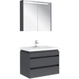 Kale Idea 2.0 (Durabad) 80CM Set Banyo Dolabı Parlak Antrasıt - Antrasit - Yok