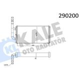 Kale Kalorifer Radyatörü Ford Transıt T12 T15/19 1 Sıra Alüminyum Brazing Sistem