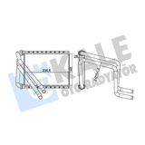 Kale Kalorifer Radyatörü Honda Cıvıc 1.5T 16<21 Borulu [Brazıng Al/Al] [26Mm]