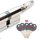 Kale Kilit 164 Cecm Mandallı Topuzlu (40 10 40) 90 Mm Kilit Göbeği-Nikel (Özel Ölçü)