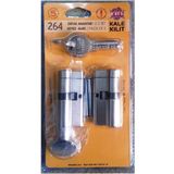 Kale Kilit 264 Ortak Anahtarlı Tuzaklı 2'li Set (KTBS + KTBSM) Kilit Göbeği, Tuzaklı Silindir 2'li Set, Barel (68 mm, Nikel)