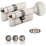 Kale Kilit | 264 Ortak Anahtarlı Tuzaklı Kilit Silindiri, 2'li Set (KTBS + KTBSM) Kilit Göbeği [68 mm, Nikel] - Krom - Ortak Anahtarlı 2'li Set, 68 mm