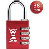Kale Kilit 4 Basamaklı Şifreli Asma Kilit Kırmızı 38 mm
