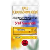 Kale Kilit İç Kapı Gömme Kilidi Ahşap, Banyo ve WC Kapıları İçin Extra Rulmanlı 169 R WC
