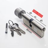 Kale Kilit Kale 164 GMC 90MM 45/10/35 Silindir Kale Özel Kapı Silindir Ölçülü Silindir Göbek - Saten
