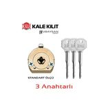 Kale Kilit KALE 164F FİAM BAREL 3 ANAHTARLI ÇİVİLİ GÖBEK