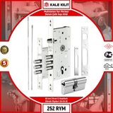 Kale Kilit Multisistem Yarı Merkezi Sistem Çelik Kapı Kilidi 252 Rym 60 mm Krom 3 Anahtarlı 256G0000003