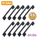 Kale Kulp 96 Mm Siyah Metal Mobilya Mutfak Çekmece Dolap Dolabı Kapak Kulbu Kulpu Kulpları 10 Adet