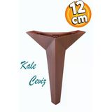 Kale Lüks Mobilya Koltuk Kanepe Sehpa Tv Ünitesi Ayağı 12 Cm Kahverengi Ahşap Desenli Ayakları