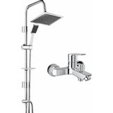 Kale Mare Banyo Bataryası ve Tema 53260 QUADRO SÜRGÜLÜ DUŞ SETİ