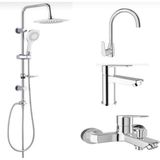 Kale Mare Banyo +lavabo+mutfak Bataryasi Ve Tema 53276 Tepe Duş Seti