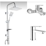 Kale Mare Banyo+Lavabo Bataryası ve Tema 53242 Tepe Duş Seti