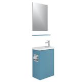 Kale Minimalist 50 cm Mavi Banyo Dolabı