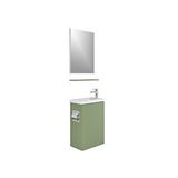 Kale Minimalist 50Cm Set (Lavabo Dolabı+Ayna+Etajer) Yeşil