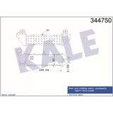 KALE OTO Radyatör 344750 Turbo Radyatörü Polo Classıc 99-01 1.9 TDI Caddy II 00-03 1.9 TDI / Cordoba 99- Ibiza II 99- 295X95X85