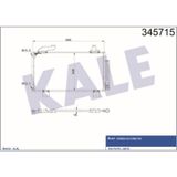 KALE OTO Radyatör 345715 Klima Radyatörü Accord 2.0İ 08- Al Al