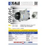 KALE OTO Radyatör 349685 Klima Kompresörü Sprinter 09- C Seri (W203-S203-Cl203) C180-C200-C240
