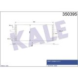 KALE OTO Radyatör 350395 Kondenser Al/Brz Scania P. G. R. T 840×343×18