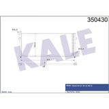 KALE OTO Radyatör 350430 Kondenser Al/Brz Volvo Fh 12-Fh 16-Nh 12 835×346×20