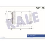 KALE OTO Radyatör 383100 Klima Radyatörü Corolla Uyumlu Al Al 608X347X16