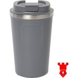 Kale Promosyon 380 ml Bardak Termos Çift Katmanlı SUS-304 Paslanmaz Çelik Vakumlu Kapak - Füme