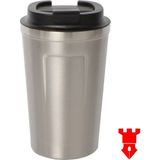 Kale Promosyon 380 ml Bardak Termos Çift Katmanlı SUS-304 Paslanmaz Çelik Vakumlu Kapak - Gümüş