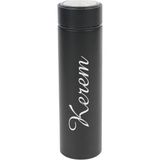 Kale Promosyon Kişiye Özel Isim Baskılı Süzgeçli Termos 500 ml Kamp Okul Iş Spor Dijital Termos 500 ml SUS-304 Paslanmazçelik - Siyah - 0,50 lt
