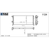 Kale Radyatör Brazing Fıat Doblo Dıesel 1.3/1.9 Mjt (01-10) (Ac) 1 Sıra Alüminyum