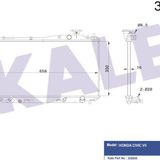 Kale Radyator Motor Su Radyatoru Honda Cıvıc Vtec 2001 2006 Otomatık Vıtes 350x658x16 - Kale 356900