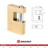 Kale Sarı 70 mm KD00150-270Kayar Milli Pirinç Asma Kilit