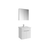 Kale Stora 65 cm Set Parlak Beyaz (Lavabo Dolabı + Aynalı Dolap)
