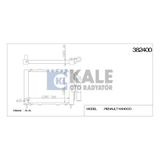 Kale Su + Klima Radyatörü & Kondansör Renault Kangoo 1.9 D - Kc07(595*377*40) Al/Al