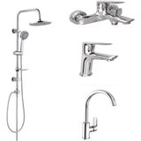 Kale Tandem Banyo + Lavabo + Mutfak Bataryasi Ve 53230 Tepe Duş Seti