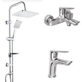 Kale Tandem Banyo+Lavabo Bataryası ve Tema 53242 Tepe Duş Seti