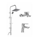 KALE TANDEM BANYO+LAVABO BATARYASI VE TEMA 5360 TEPE DUŞ SETİ