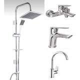 Kale Tandem Banyo+Lavabo+Mutfak Bataryası Tema 53260 Tepe Duş Seti